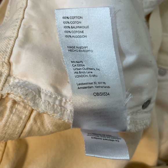 BDG Urban Outfitters Cowgirl Jeans Plus Size 22 Cream Denim 100% Cotton Raw Hem - Picture 11 of 13